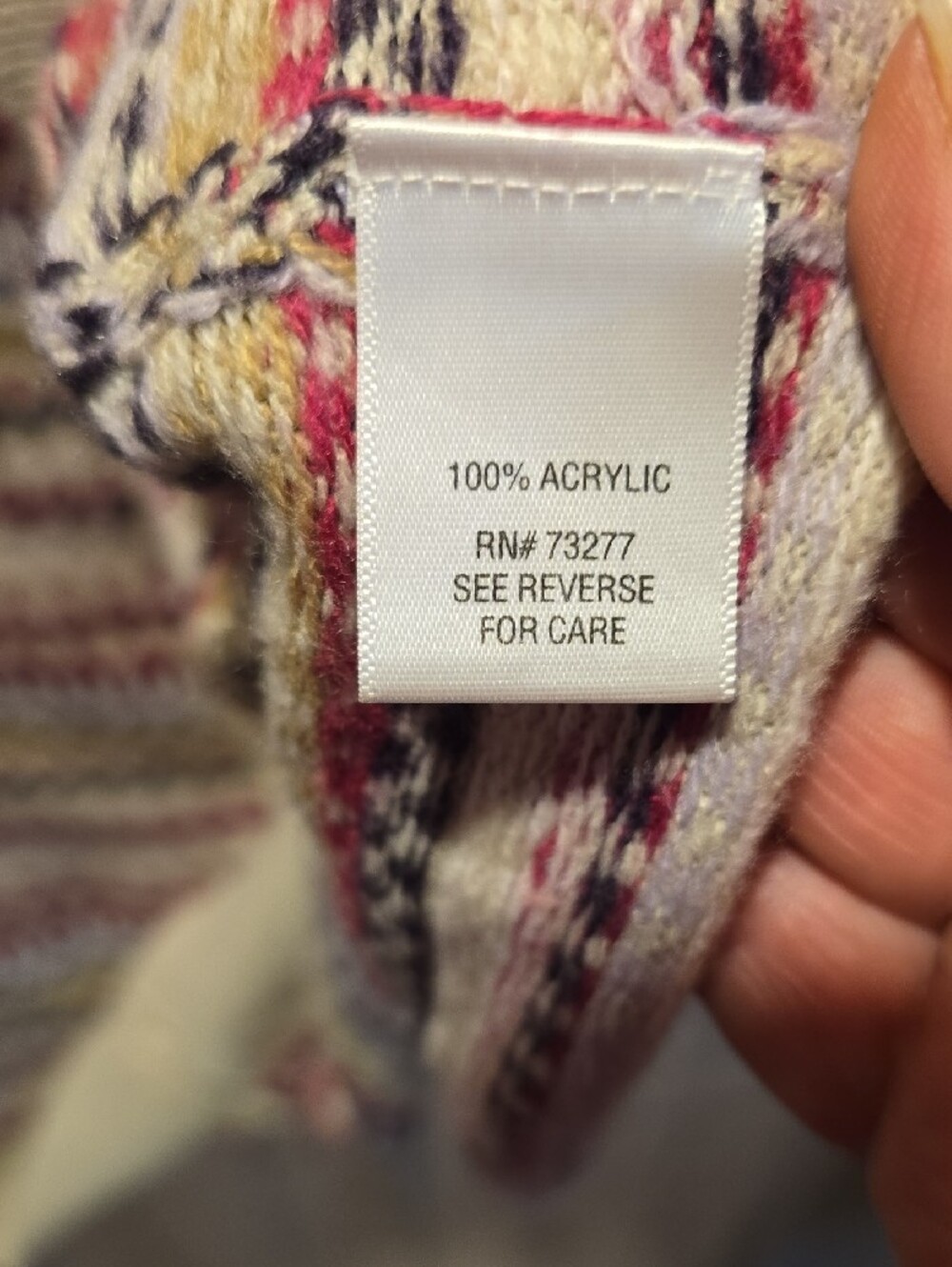 croft & barrow Cream Multicolor Fair Isle Button-Front Cardigan - Picture 7 of 11